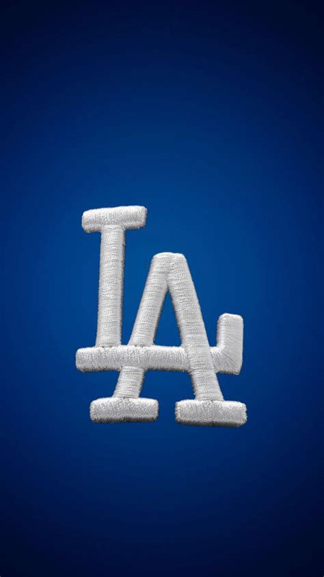 the los angeles dodgers logo is embroidered on to a blue background ...