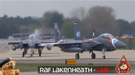 LIVE US AIR FORCE 48TH FIGHTER WING F-15 & F-35 ACTION • RAF LAKENHEATH 14.11.23 - YouTube