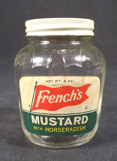 FRENCH’S MUSTARD WITH HORSERADISH VINTAGE 6oz JAR | Mustard, French's, Vintage recipes