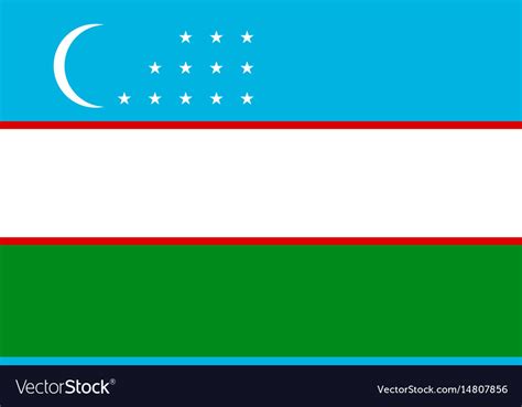 National flag of uzbekistan republic Royalty Free Vector