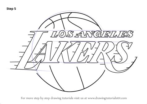 Learn How to Draw Los Angeles Lakers Logo (NBA) Step by Step : Drawing Tutorials