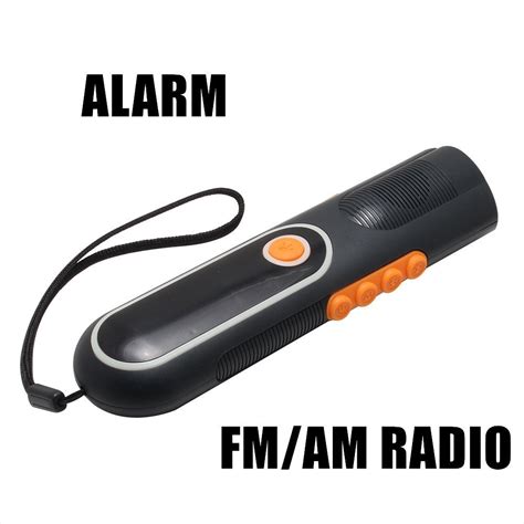 IRonsnow IS-074 Emergency Dynamo Hand Crank Led Flashlight with FM AM Radio, Noctilucent in Dark ...