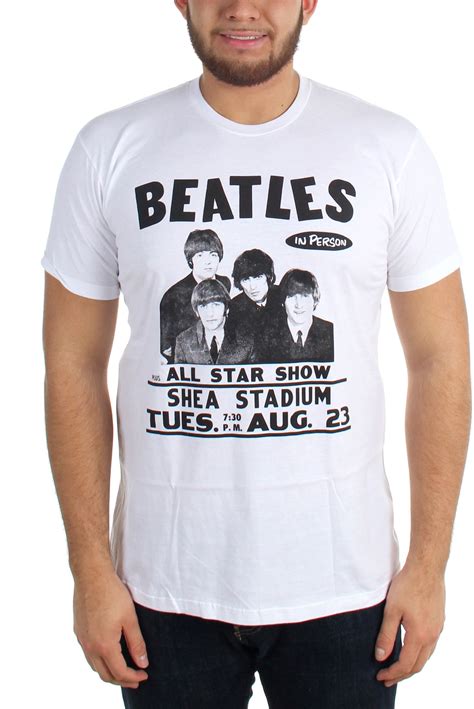 The Beatles - The Beatles - Mens Shea Stadium Crew T-Shirt - Walmart ...