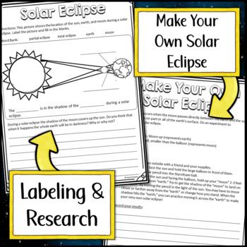 Solar Eclipse Activities by Katie Stokes | Teachers Pay Teachers