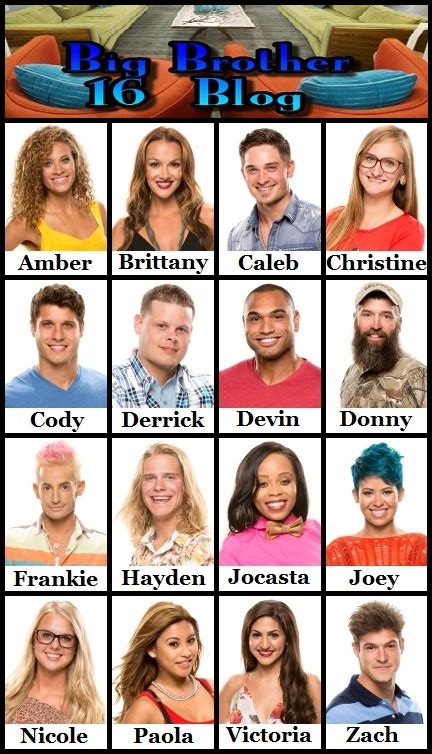 Big Brother 16 Cast Revealed