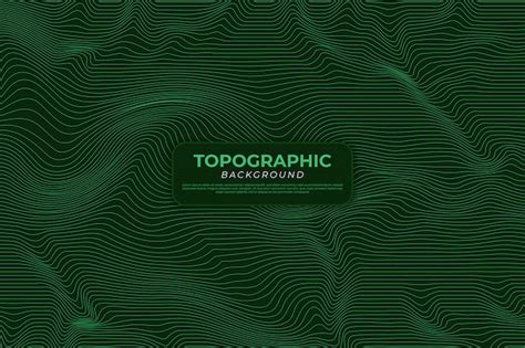 Premium Vector | Topographic map background with green lines