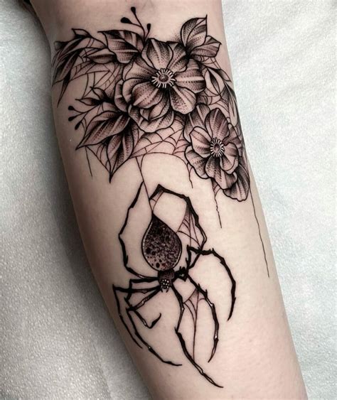 Spider Flower Tattoo