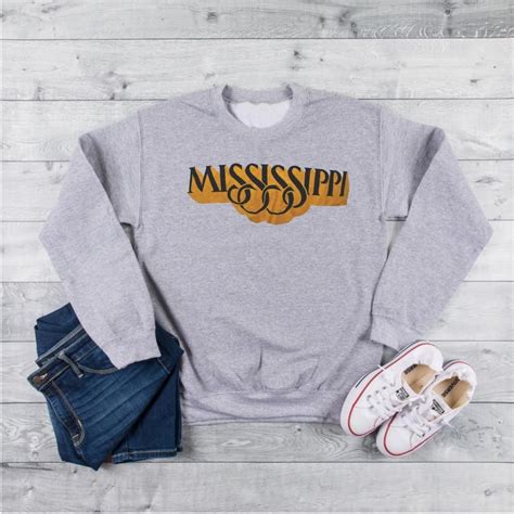 Mississippi Sweatshirt travel Sweater Retro College Football | Etsy ...