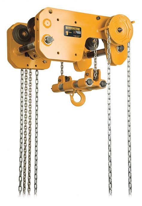 HARRINGTON Chain Hoist, 2,000 lb Load Capacity, 20 ft Hoist Lift, 1 1/8 in Hook Opening - 6HJH2 ...