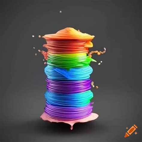 Colorful rolls of 3d printing filament