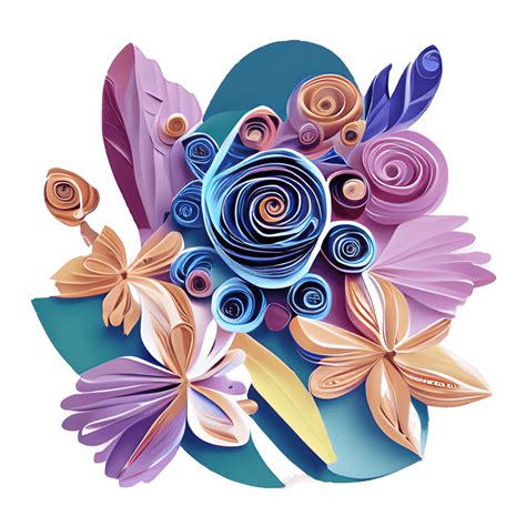 Quilling Flowers 3D Graphic · Creative Fabrica