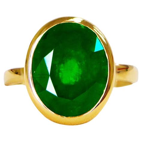 IGI 18K 4.05 Ct Natural Emerald Antique Art Deco Engagement Ring at 1stDibs | real emerald ...