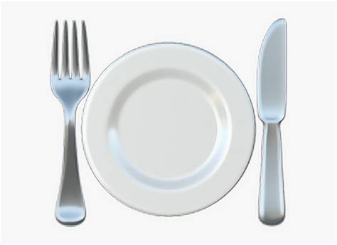 Fork And Knife With Plate Emoji 🍽️ - Fork And Knife With Plate Emoji , Free Transparent Clipart ...