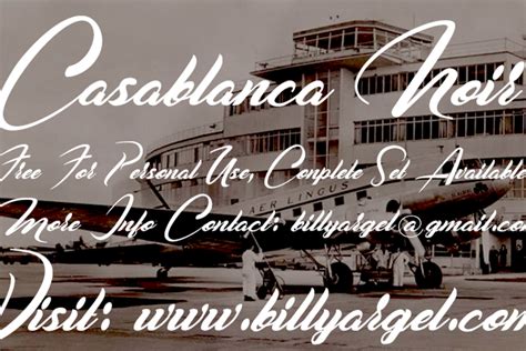 Casablanca Noir Font | Billy Argel Fonts | FontSpace