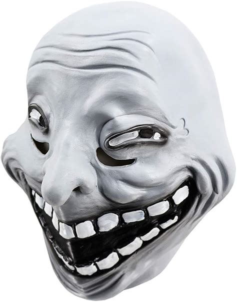 Troll Face Meme Maske Cartoon Full Head Latex Maske Comic Smile ...