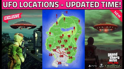 GTA 5 Online All UFO Locations 2022 With Map! Rewards & Unlocks! Daily ...