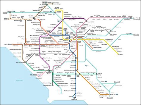 Los Angeles junction railway map - Map of Los Angeles junction railway ...