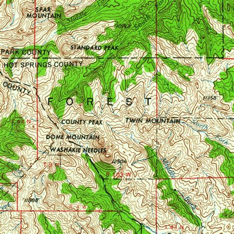 Thermopolis, WY (1962, 250000-Scale) Map by United States Geological ...