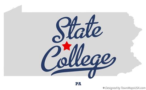 Map of State College, PA, Pennsylvania