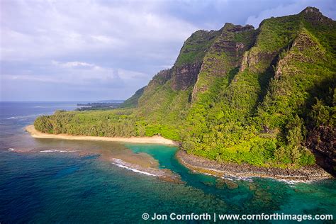 Kee Beach Sunset Aerial 1 Photo, Picture, Print | Cornforth Images