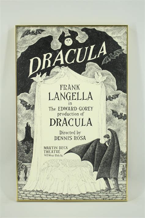 Sold Price: EDWARD GOREY'S DRACULA THEATER PRODUCTION POSTER - June 3, 0121 10:00 AM EDT