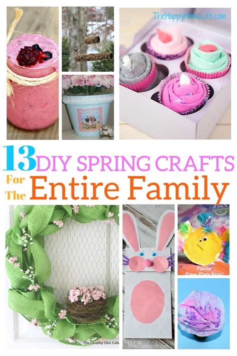 13 DIY Spring Crafts for The Entire Family - The Happy Home Life