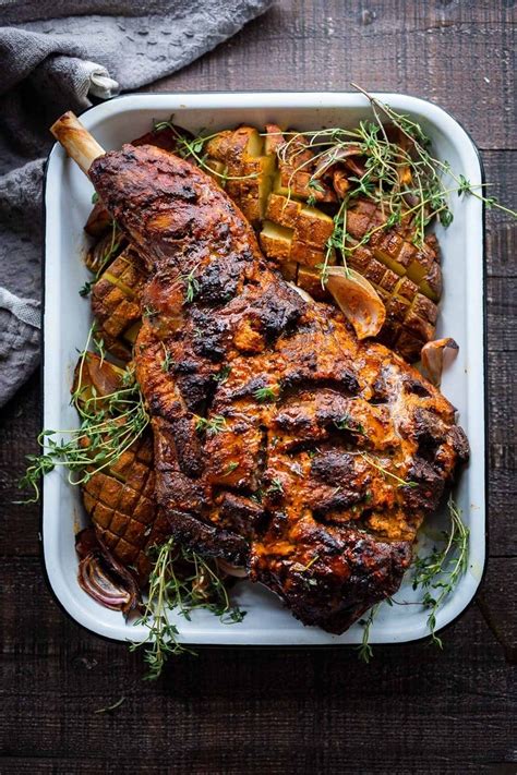 Harissa Roasted Leg of Lamb Recipe | Feasting At Home