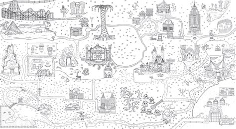 I combined the HorrorLand maps from the books and tried to make them fit together as seamlessly ...