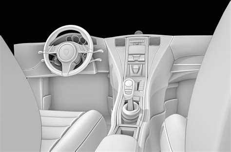 Sports Car Interior 3D model | CGTrader