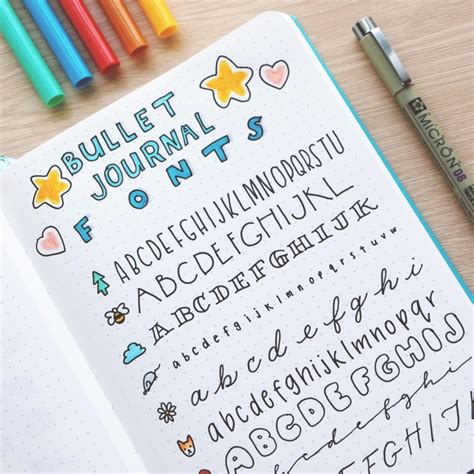 Bullet Journal Fonts - Wellella - A Blog About Bullet Journaling