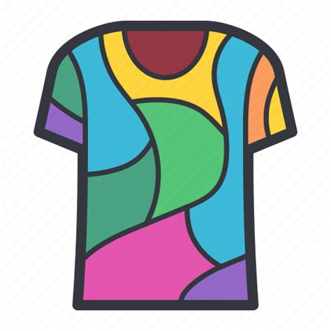 Colorful, dye, tie, tshirt icon