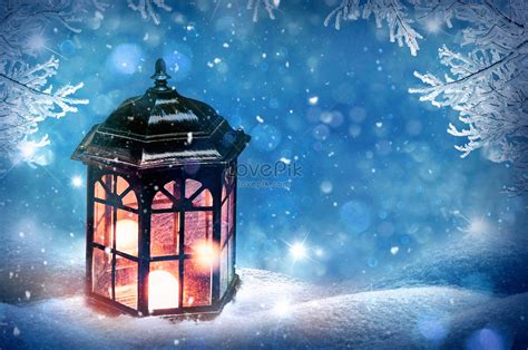 Snowy night lights creative image_picture free download 400925802 ...