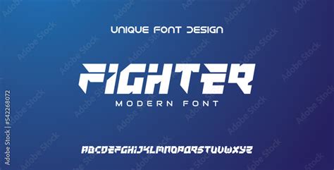 Innovative font typeface designed for technology. Typeface urban style ...