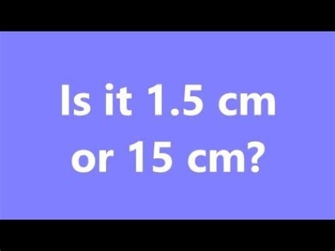 Inches to Centimeters - YouTube