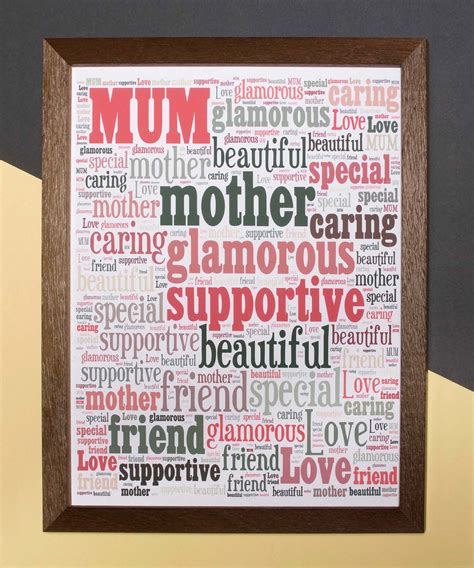 Mum Word Art Rectangular - PHOTOWORX PICTURE FRAMERS