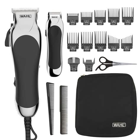 Wahl Clipper Deluxe Chrome Pro, Complete Hair and Beard Clipping and ...