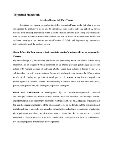 Theoretical Framework | Nursing | Health Care