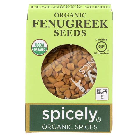 Spicely Organics - Organic Fenugreek Seeds - Case Of 6 - 0.45 Oz. - Walmart.com