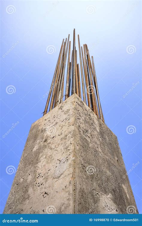 Structure Of Reinforced Concrete Columns. Stock Photo - Image of close ...