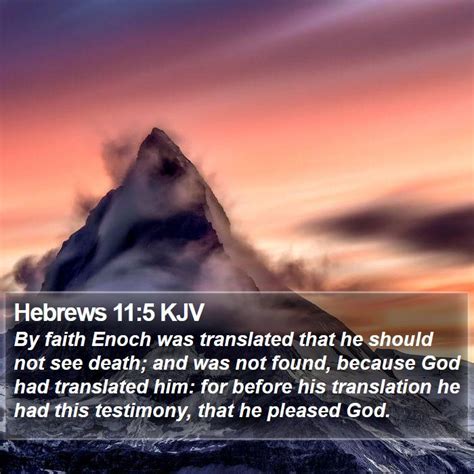 Hebrews 11:5 KJV Bible Verse Images