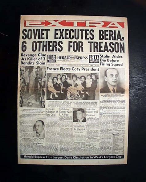 Lavrentiy Beria execution... Russian leader... - RareNewspapers.com