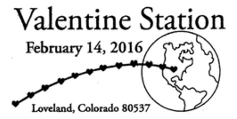 Valentine Station, Loveland, Colorado — 2016-02-14 – collectpostmarks.com