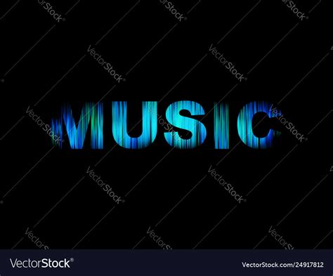 Music logo abstract color word art Royalty Free Vector Image