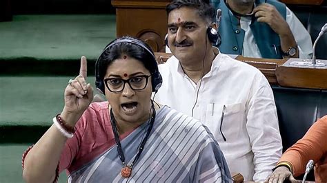 Smriti Irani dubs Rahul Gandhi ‘misogynist’ for blowing ‘flying kiss ...