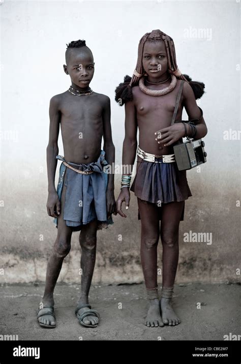 Angola Africa girl boy standing children Stock Photo - Alamy