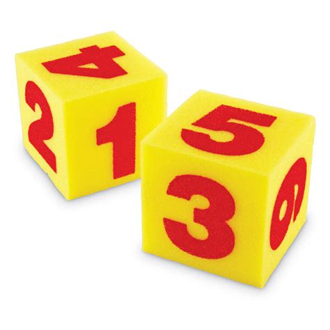 Giant Soft Number Cube Dice - Set of 2 - by Learning Resources LER0412 | Primary ICT