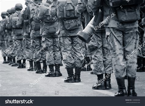 Quito, Ecuador- May 24 : National Military Parade, Unidentified Camouflage Soldiers With Ammo ...