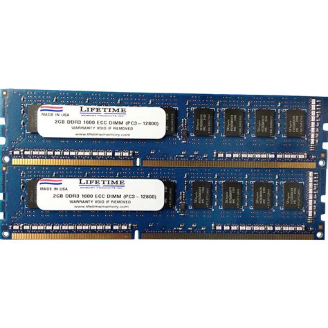 Lifetime Memory 4GB (2 x 2GB) PC3-12800 ECC DIMM 10308-4ECCKIT