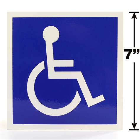 Symbol of Accessibility Label - ISA ADA 7-inch