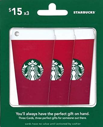 Amazon.com: Starbucks Gift Cards Red Cup, Multipack of 3 - $15: Gift Cards